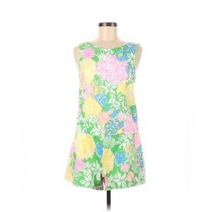 Lilly Pulitzer Size 6 Romper, Excellent Condition, Pink Blue Green Floral Print.